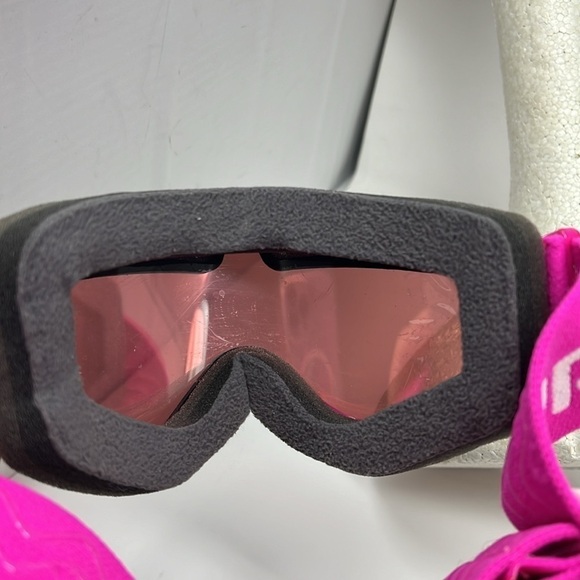 Drop Jr. Ski Goggles Fusia Pink Adjustable Strap Mirrored - Picture 9 of 10